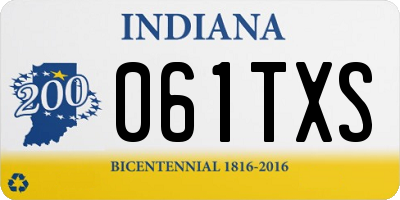 IN license plate 061TXS