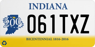 IN license plate 061TXZ