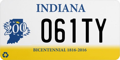 IN license plate 061TY