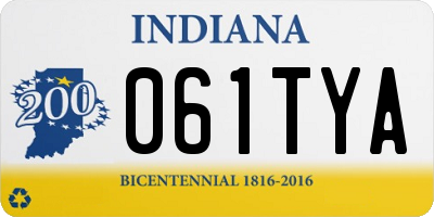 IN license plate 061TYA
