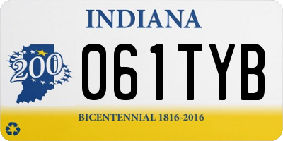 IN license plate 061TYB