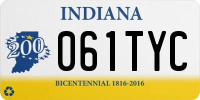 IN license plate 061TYC