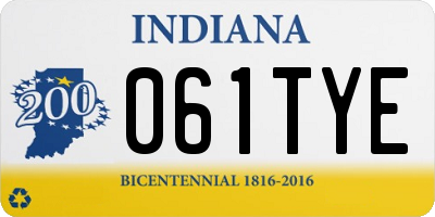 IN license plate 061TYE