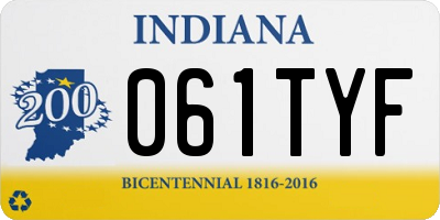 IN license plate 061TYF