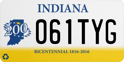 IN license plate 061TYG