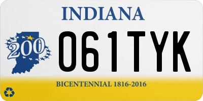 IN license plate 061TYK