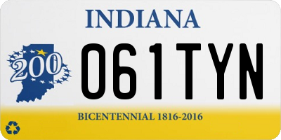 IN license plate 061TYN