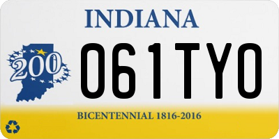 IN license plate 061TYO