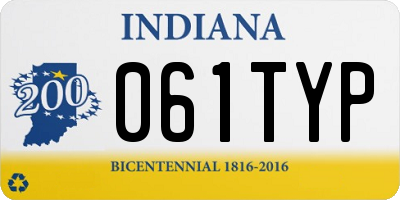 IN license plate 061TYP