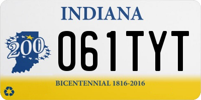 IN license plate 061TYT
