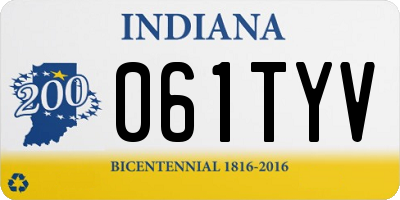 IN license plate 061TYV
