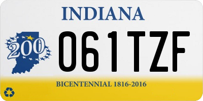 IN license plate 061TZF