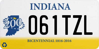 IN license plate 061TZL