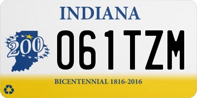IN license plate 061TZM
