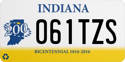 IN license plate 061TZS