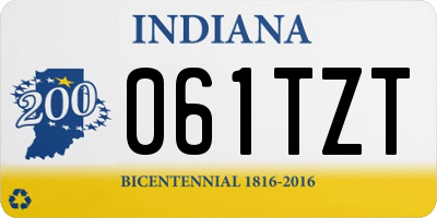 IN license plate 061TZT