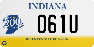 IN license plate 061U