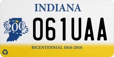 IN license plate 061UAA