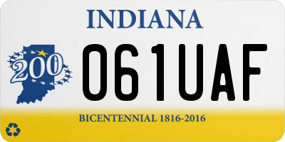 IN license plate 061UAF