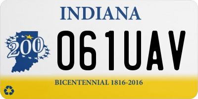 IN license plate 061UAV