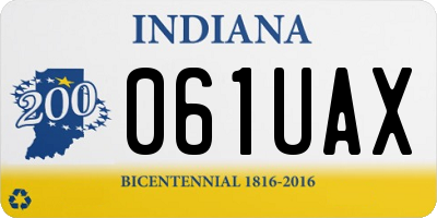 IN license plate 061UAX