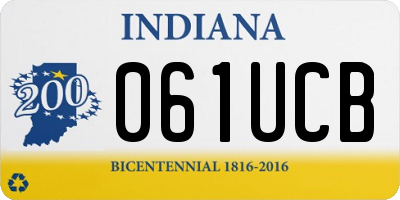 IN license plate 061UCB