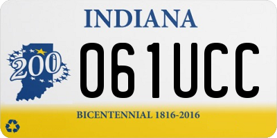 IN license plate 061UCC