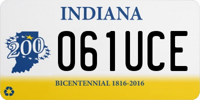 IN license plate 061UCE