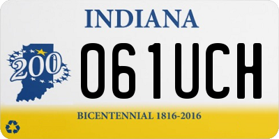 IN license plate 061UCH