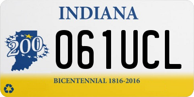 IN license plate 061UCL