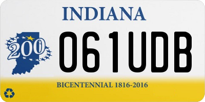 IN license plate 061UDB
