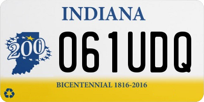 IN license plate 061UDQ