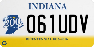 IN license plate 061UDV