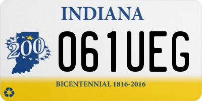 IN license plate 061UEG