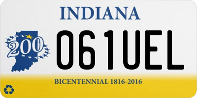 IN license plate 061UEL