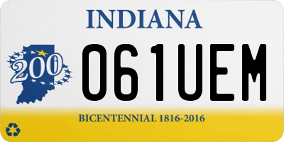IN license plate 061UEM