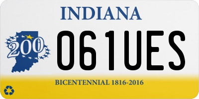 IN license plate 061UES