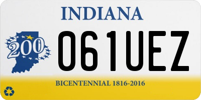 IN license plate 061UEZ