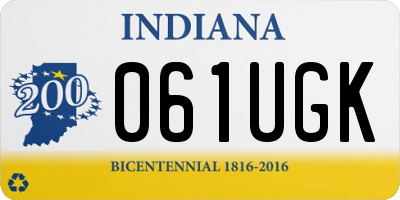 IN license plate 061UGK