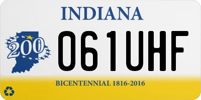 IN license plate 061UHF