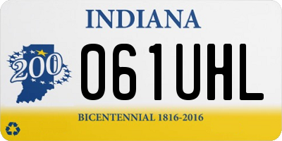 IN license plate 061UHL