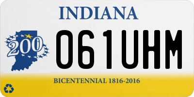 IN license plate 061UHM