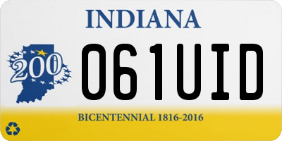 IN license plate 061UID