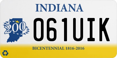 IN license plate 061UIK