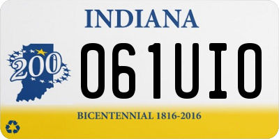 IN license plate 061UIO