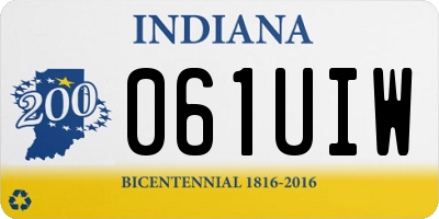 IN license plate 061UIW
