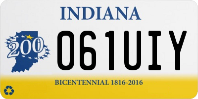 IN license plate 061UIY