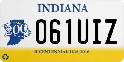 IN license plate 061UIZ