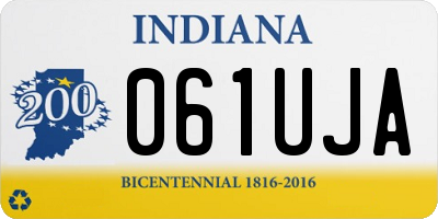 IN license plate 061UJA
