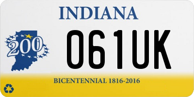 IN license plate 061UK